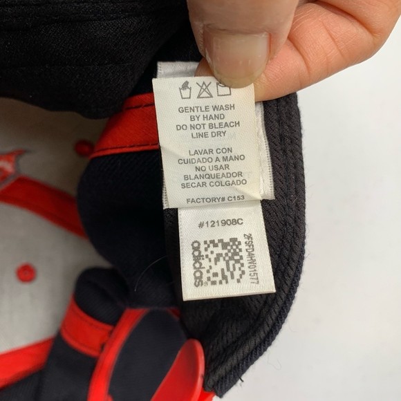 Adidas Climalite Mens Baseball Cap Hat Black Red Snapback Embroidered One Size - Picture 10 of 12